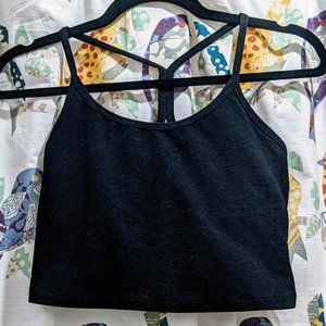 Beyond Yoga Slim Racerback Crop Bra / Tank in Darkest Night Spacedye